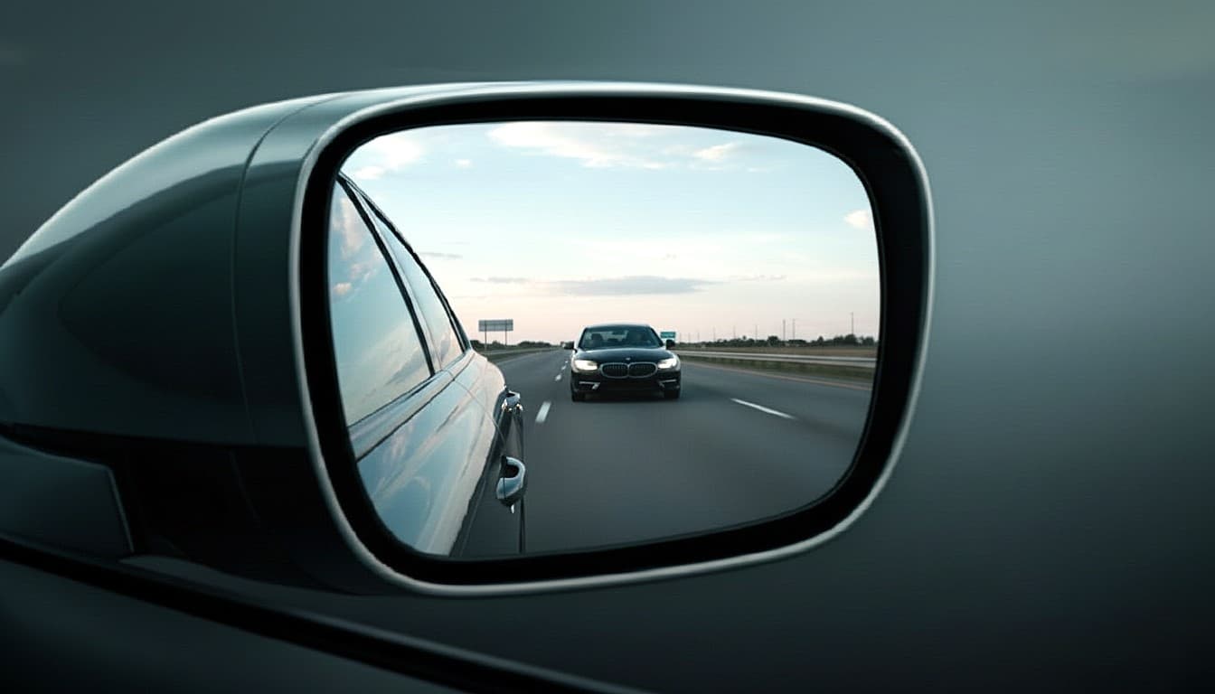 Car mirror reflection - See Clearly, Drive Safely